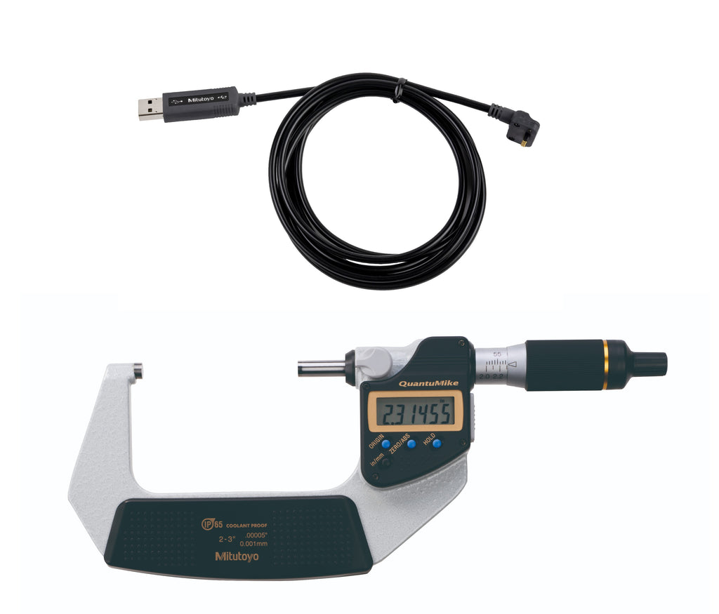 293-182-30-USB Mitutoyo QuantuMike Micrometer to USB Direct Package, 2-3