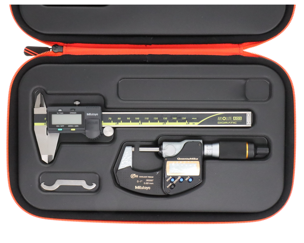 64PKA288 Mitutoyo Soft Case Tool Kit, QuantuMike Micrometer 1