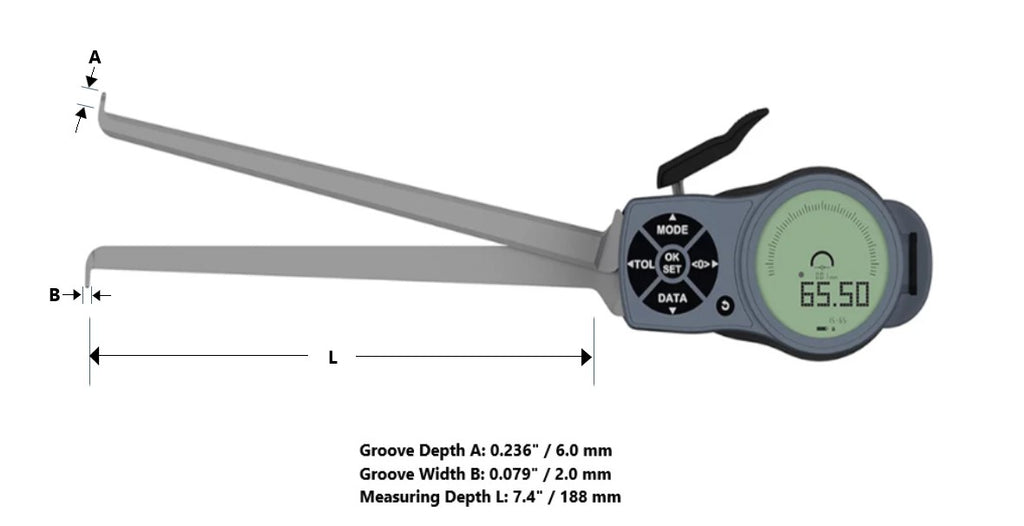 652-105 Digital Internal Caliper Gage 1.18