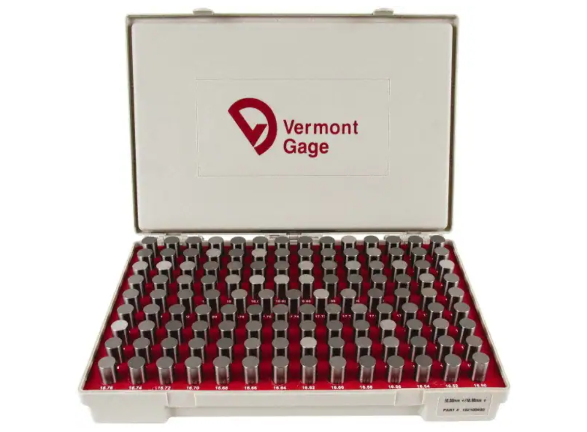 Vermont Steel Metric Gage Pin Set 16.50mm - 18.98mm – GreatGages