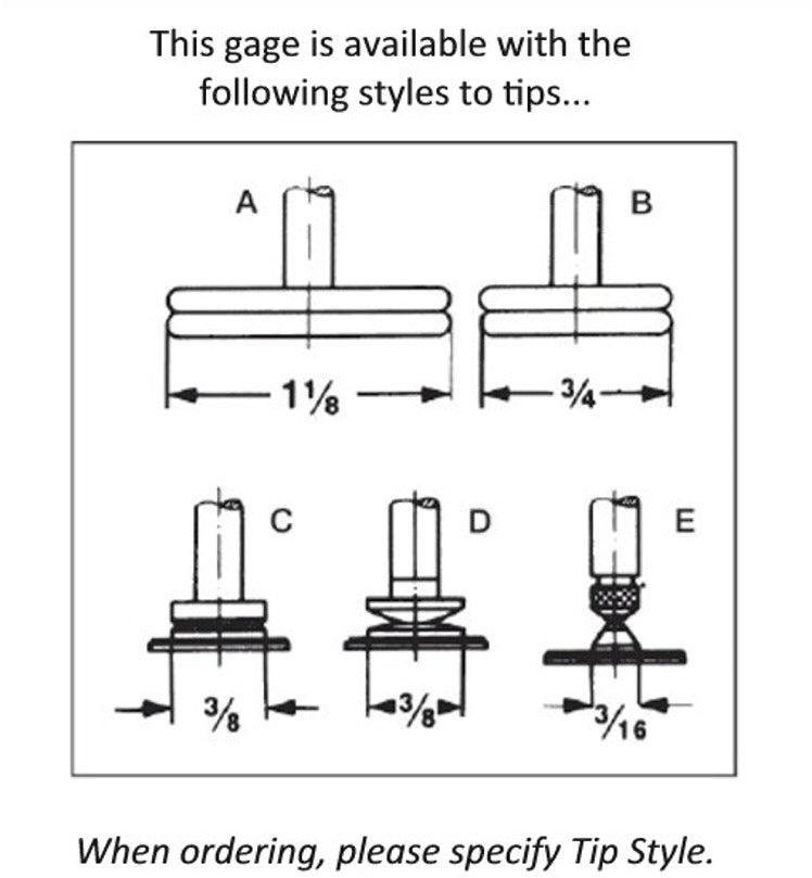 309-260 Deep Throat Thickness Gage 0-1